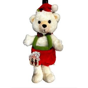Vintage Rennoc Plush White Cream Teddy Bear Christmas Stocking Hang N Stuff Rare